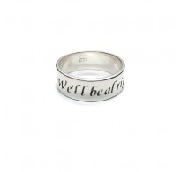 R002228 Handmade Sterling Silver Ring Band We'll be alright Genuine Solid Stamped 925